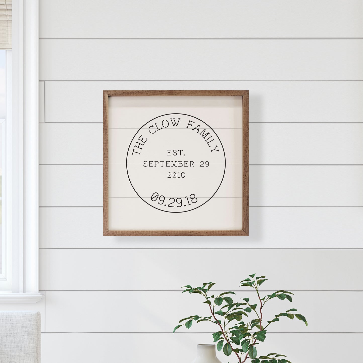 Personalized Family Stamp Date White