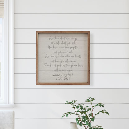 Until We Meet Again Name And Date | Personalized Wood Sign