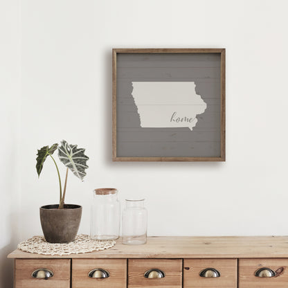 Personalized State Home Gray