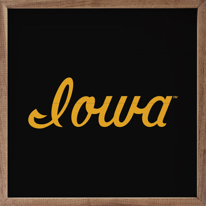 Retro Script State University Of Iowa Black