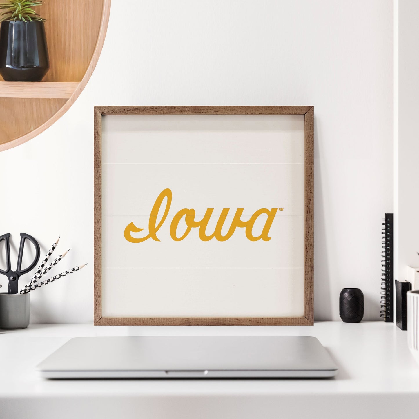 Retro Script State University Of Iowa White