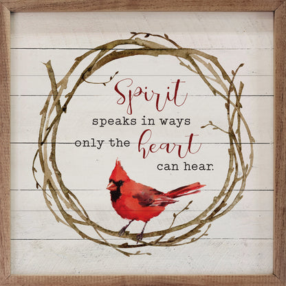 Spirit Speaks In Ways Cardinal Wreath Whitewash