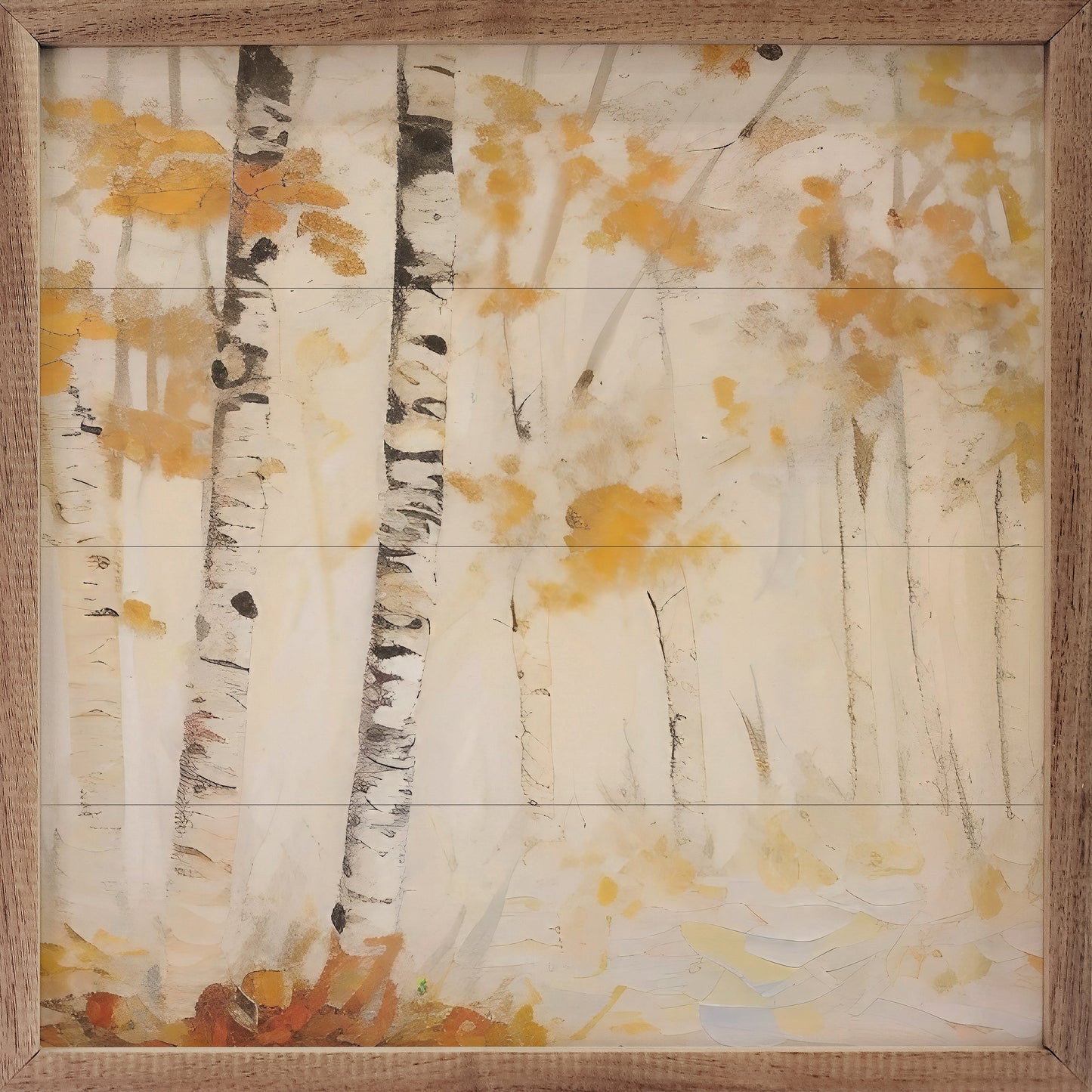 Two Fall Birch Trees In The Forest