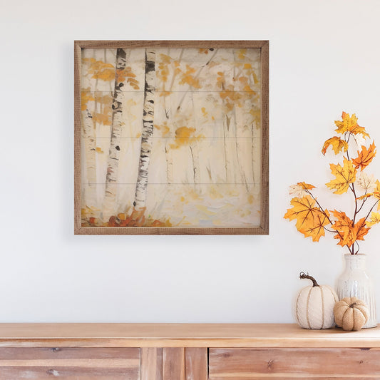 Two Fall Birch Trees In The Forest