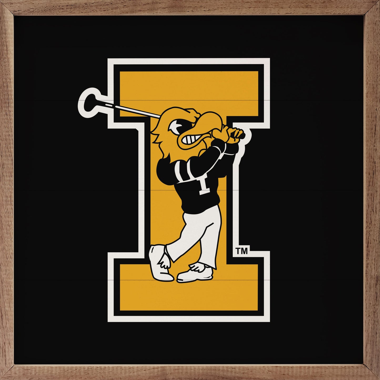 Vintage Bold Letter Golf University Of Iowa Black