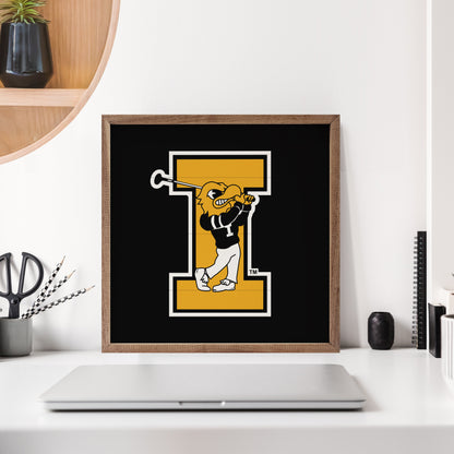 Vintage Bold Letter Golf University Of Iowa Black
