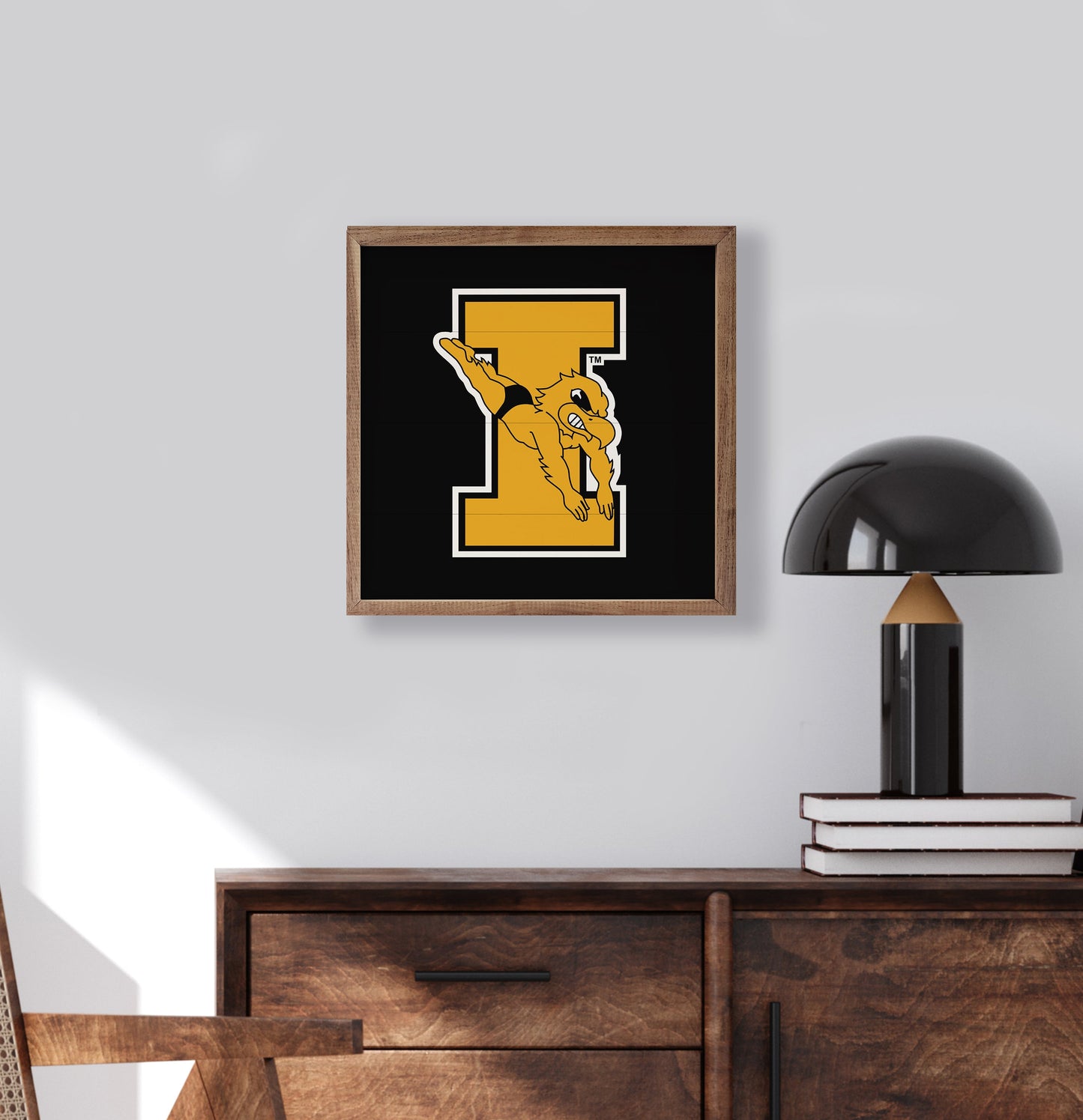 Vintage Bold Letter Swim University Of Iowa Black