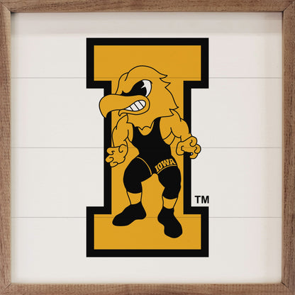 Vintage Bold Letter Wrestling University Of Iowa White