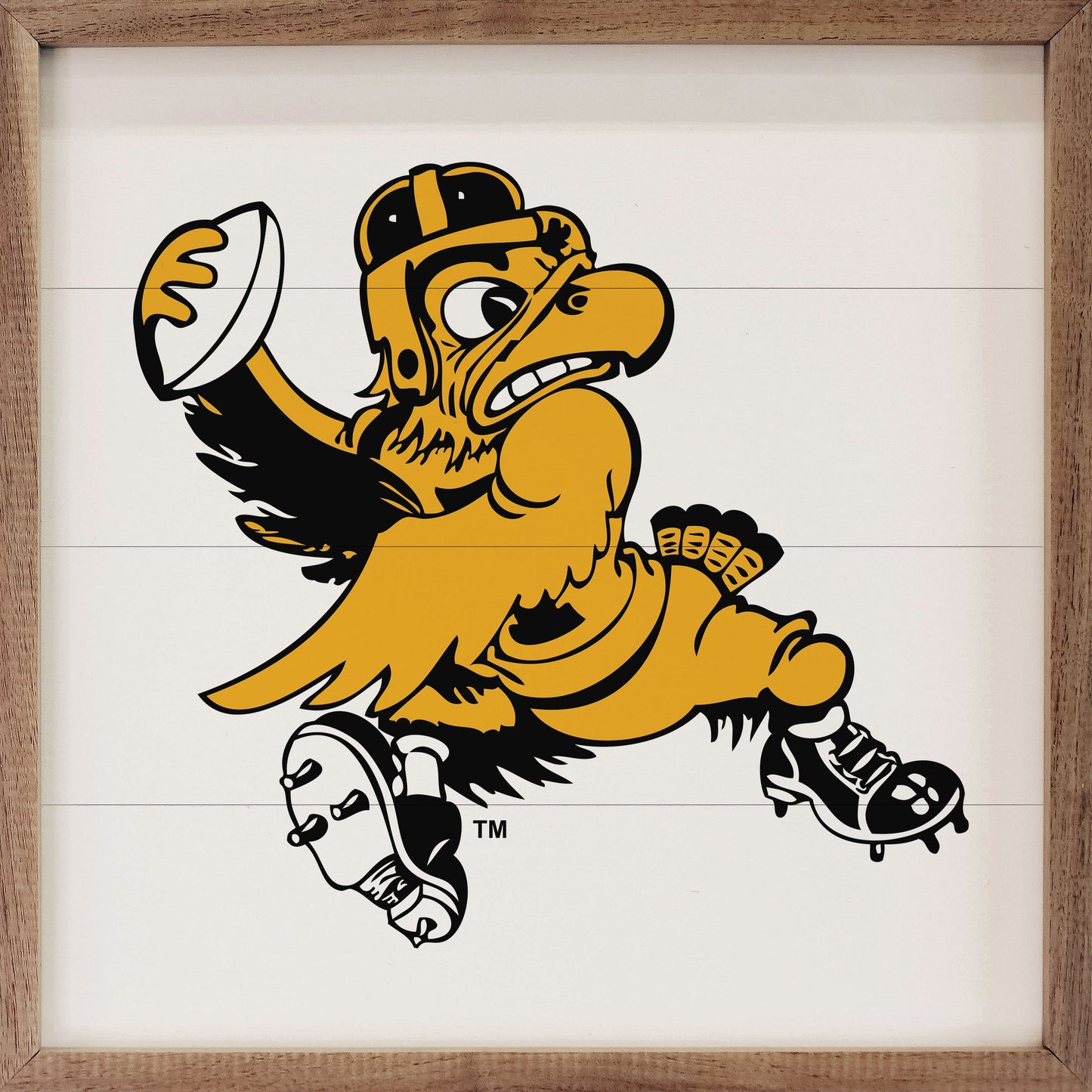 Vintage Football Herky University Of Iowa White