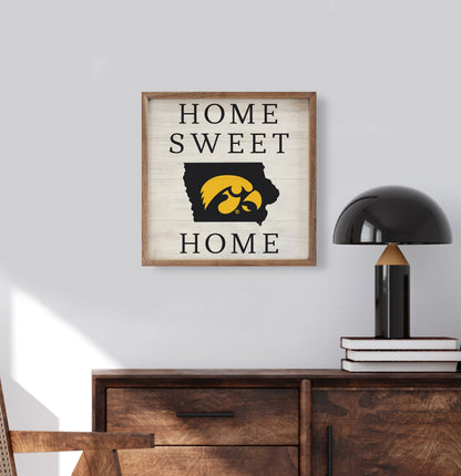 Home Sweet Home Iowa 16x16 / White