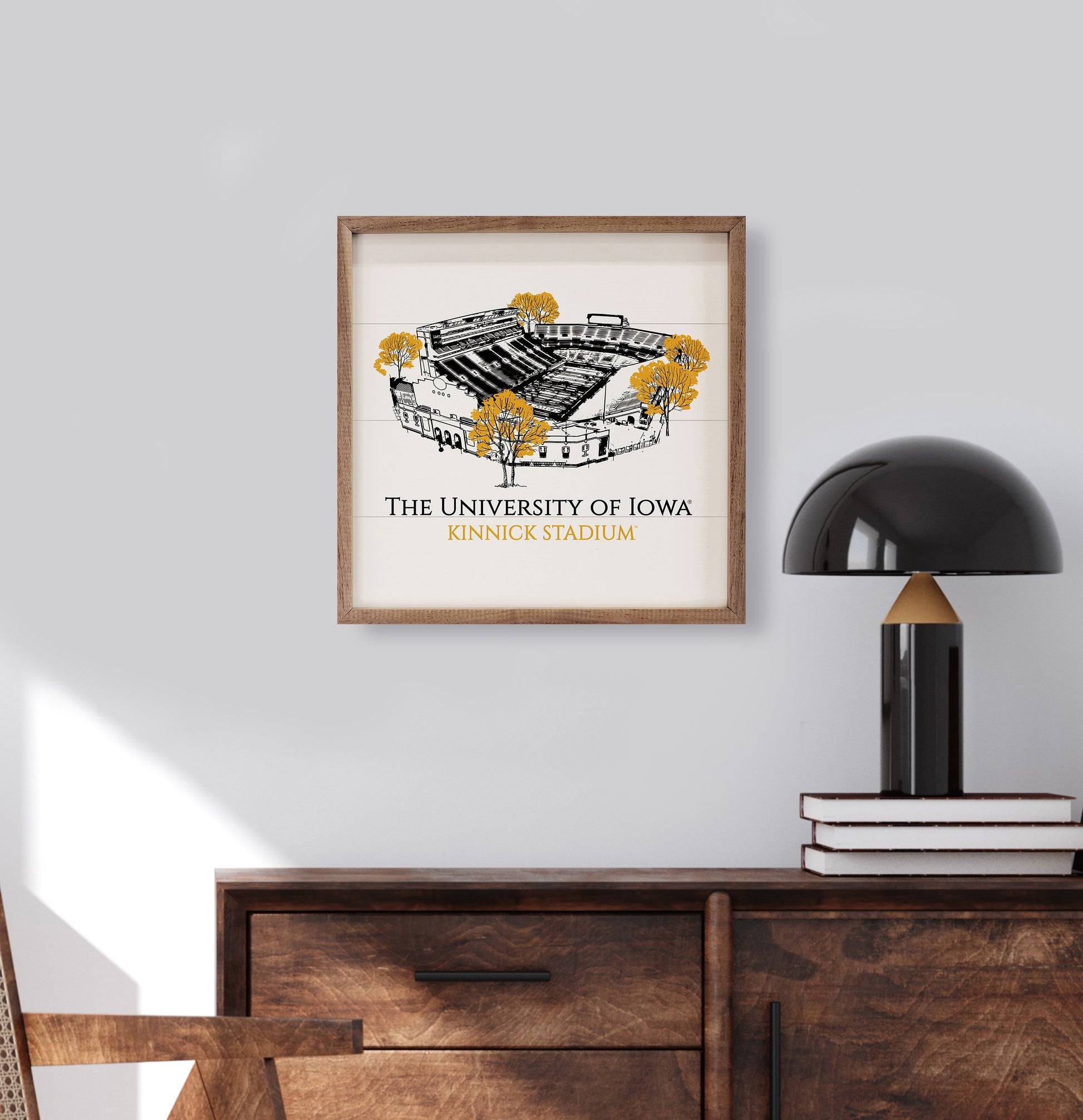Sketch Football Stadium Iowa 16x16 / White