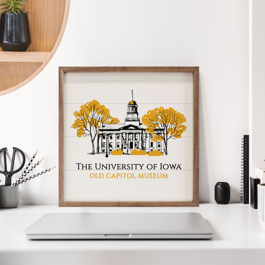 Sketch Old Capitol Museum Iowa 16x16 / White
