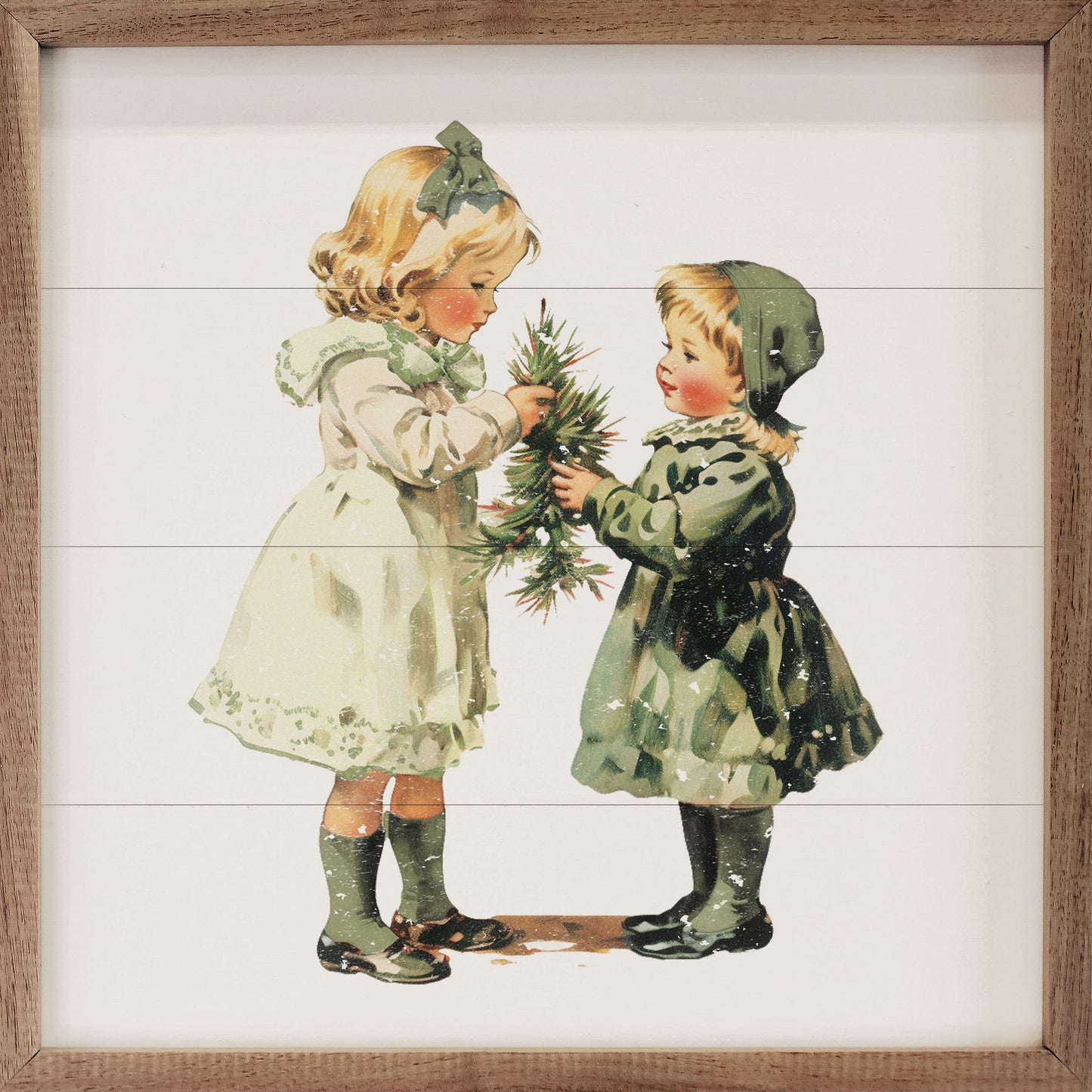 RD - Vintage Girls Christmas 8"x8"