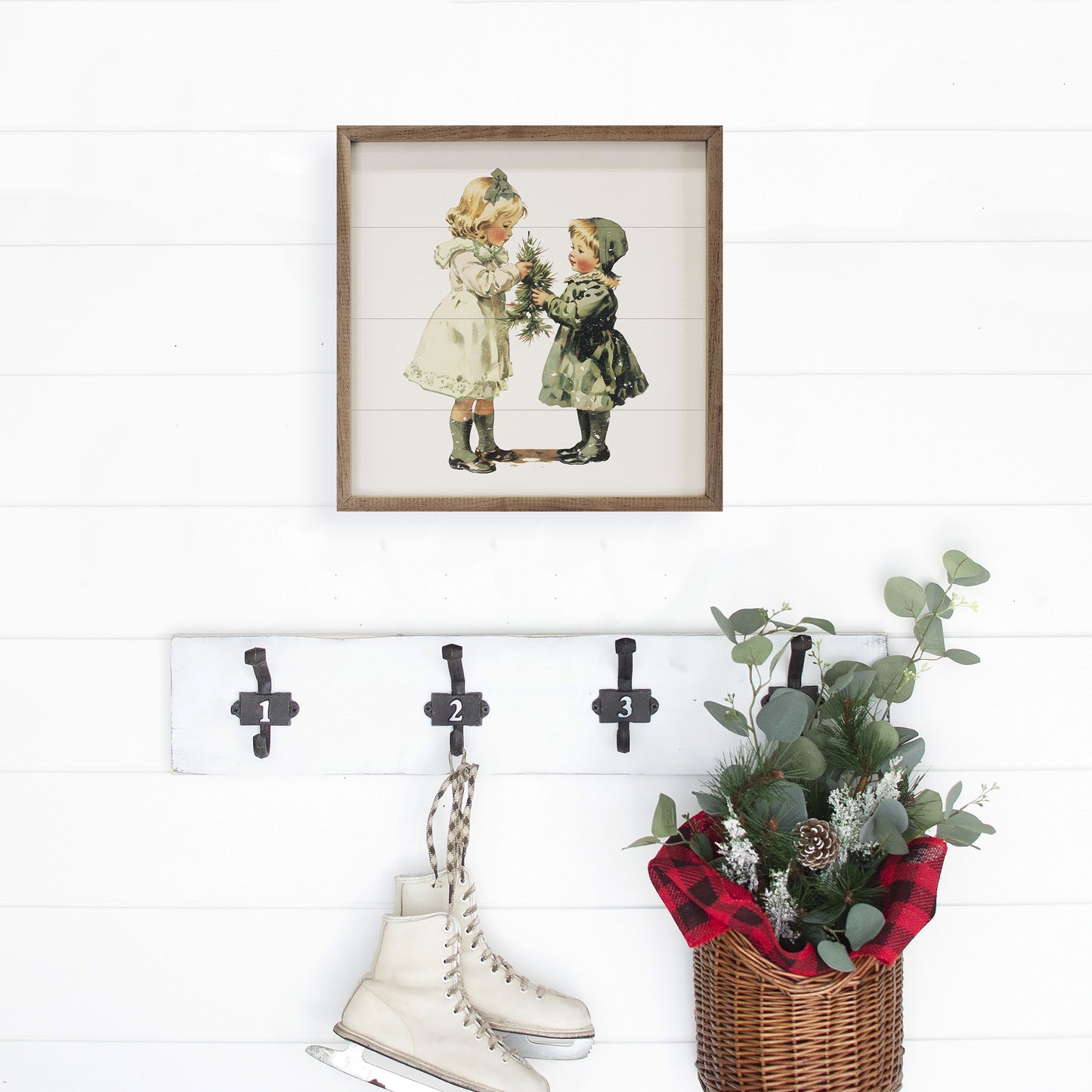 RD - Vintage Girls Christmas 8"x8"