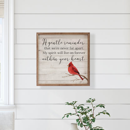 Within Your Heart Cardinal Whitewash 16x16 / Whitewash