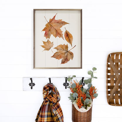 Four Autumn Leaves White