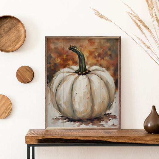 R - Single white Pumpkin 24"x30"