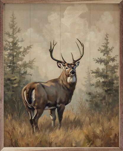 Whitetail Buck In Pines
