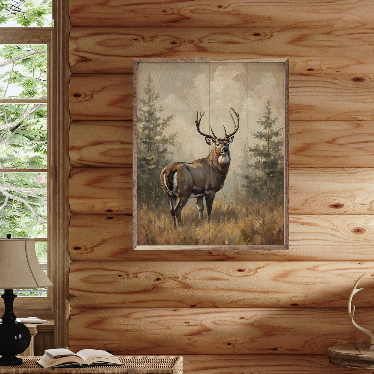 Whitetail Buck In Pines