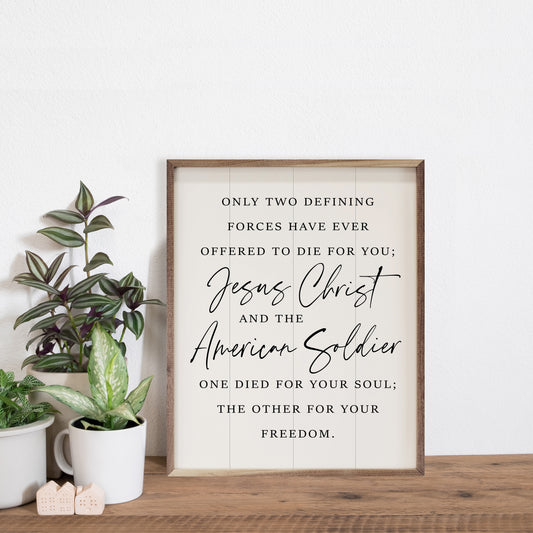 R -  American Soldier White - 8"x10"