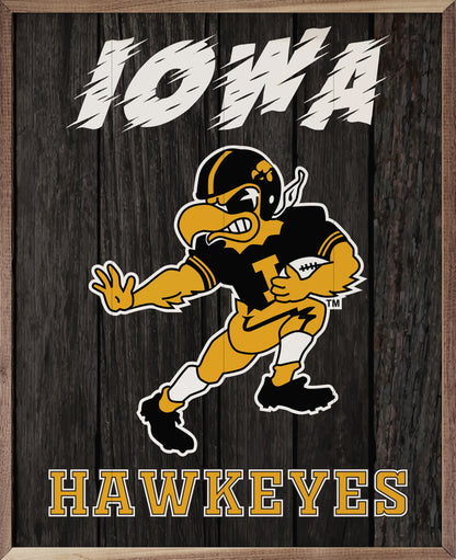 Throwback Post Iowa 16x20 / Black