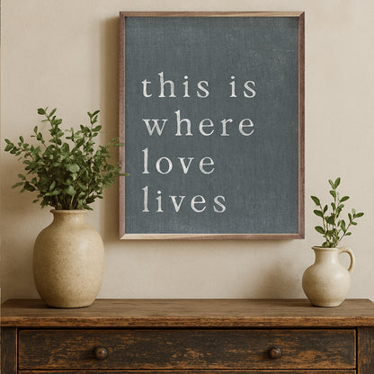 RD - This is Where Love Lives-Blue 8"x10"