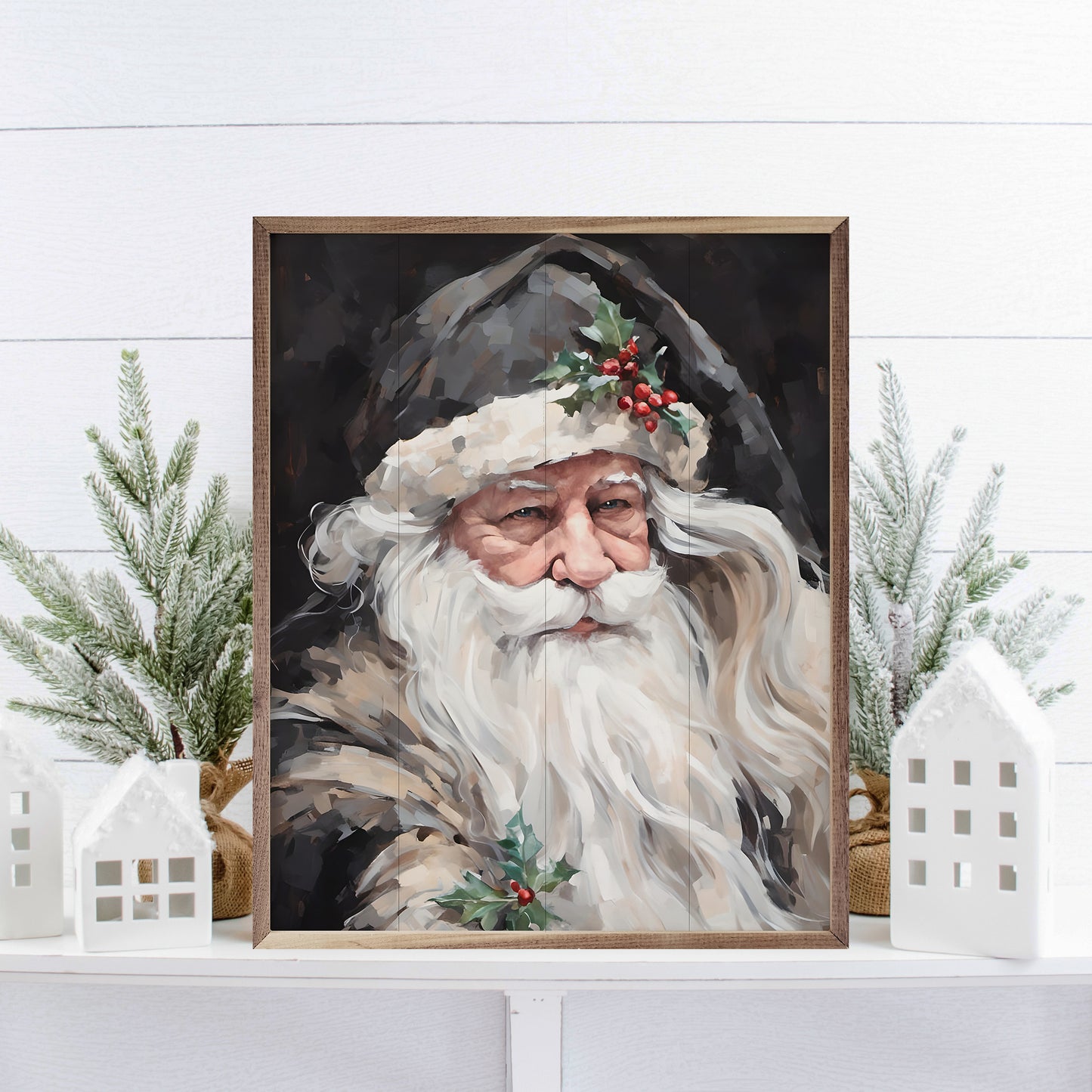RD - Grayscale Santa- 24"x30"