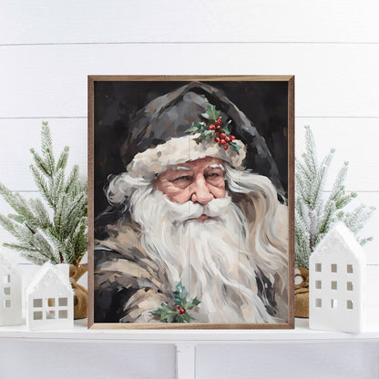 RD - Grayscale Santa- 24"x30"