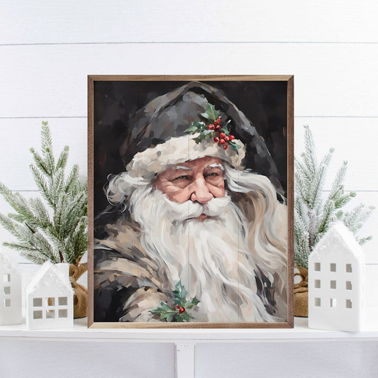 RD - Grayscale Santa- 24"x30"