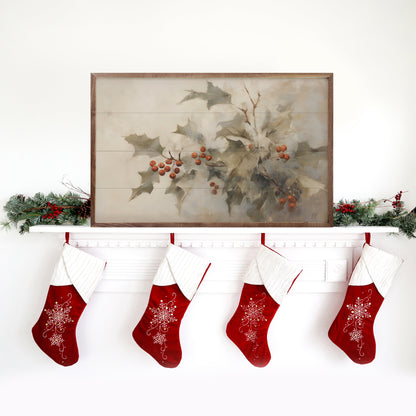 Holly With Berries II By Petals Prints Designs