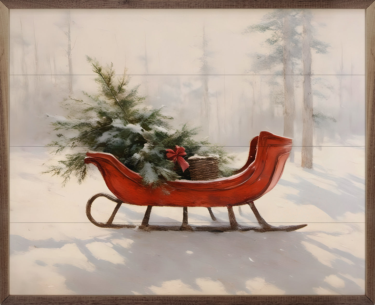 R - Beautiful Sleigh- 30"x24"