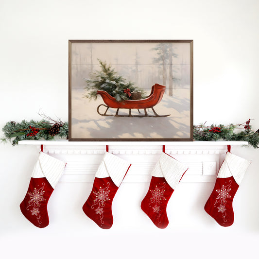 RD - Beautiful Sleigh- 30"x24"