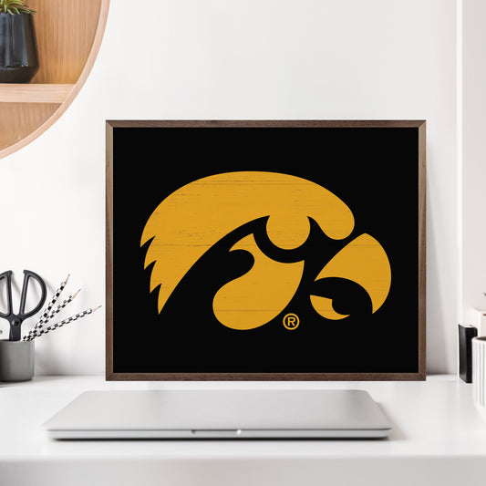 Bold Logo Iowa 20x16 / Black