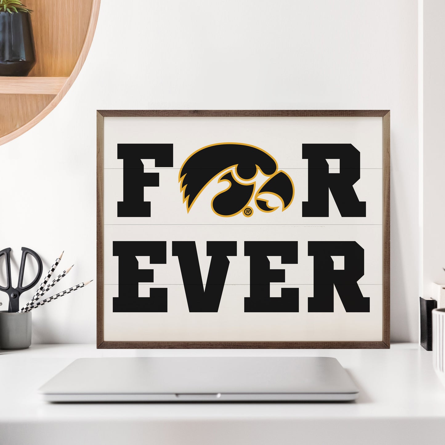 Forever Iowa 20x16 / White