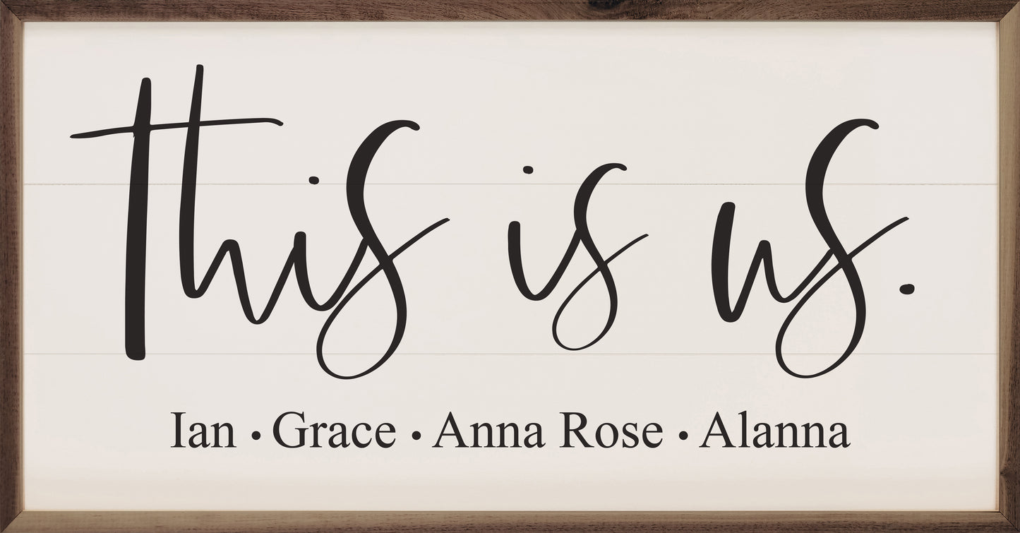 This Is Us Family Names | Personalized Wall Art