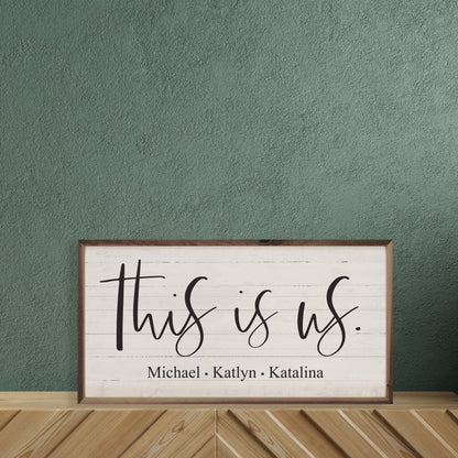 This Is Us Family Names | Personalized Wall Art