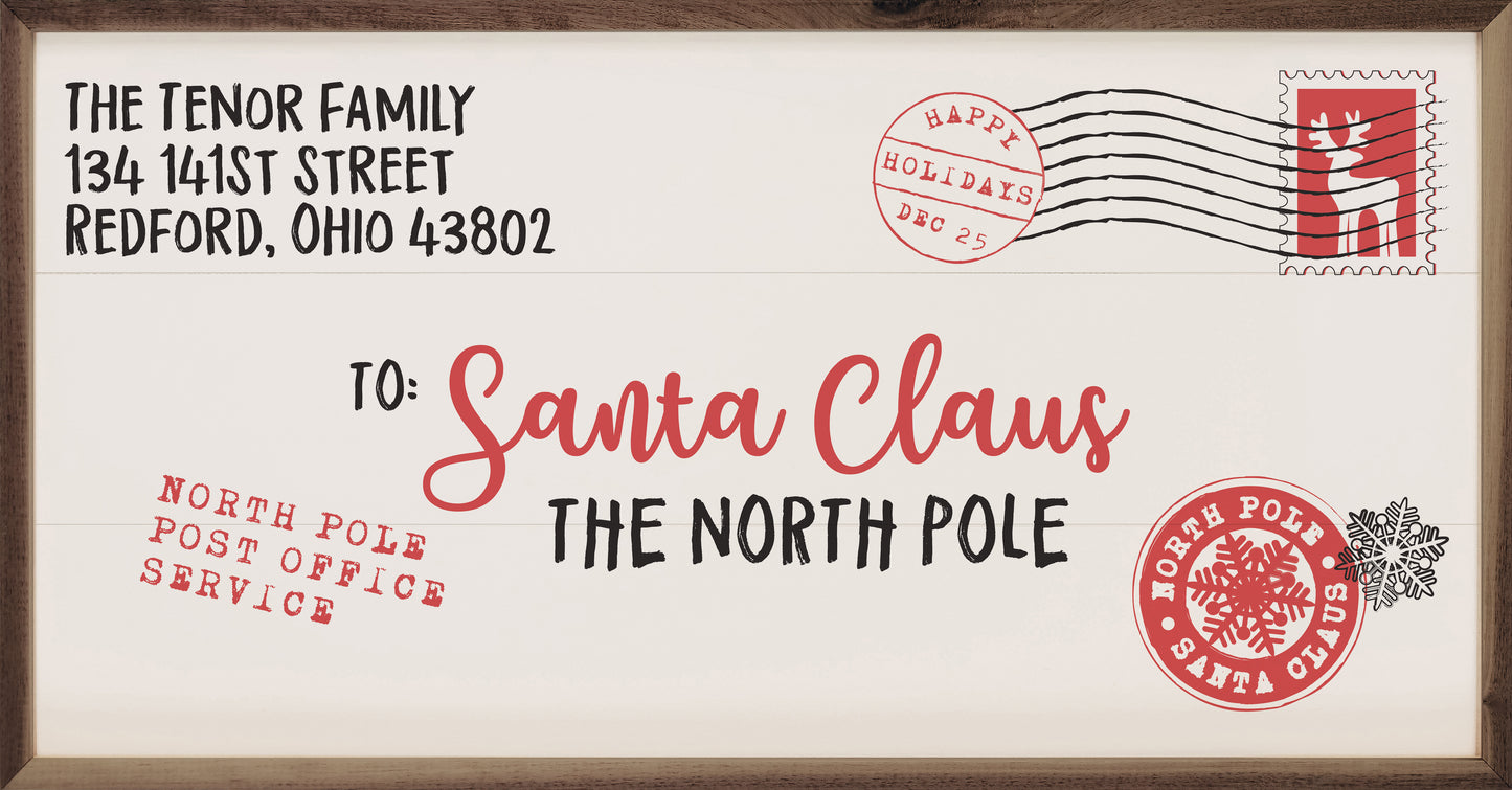 Santa Mail | Personalized Wall Sign