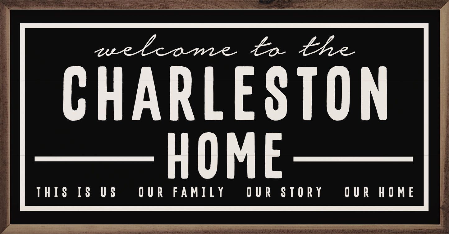 Welcome To The Home Name | Personalized Wall Art