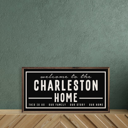 Welcome To The Home Name | Personalized Wall Art