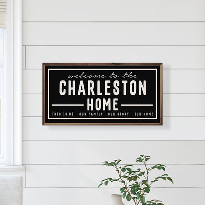 Welcome To The Home Name | Personalized Wall Art