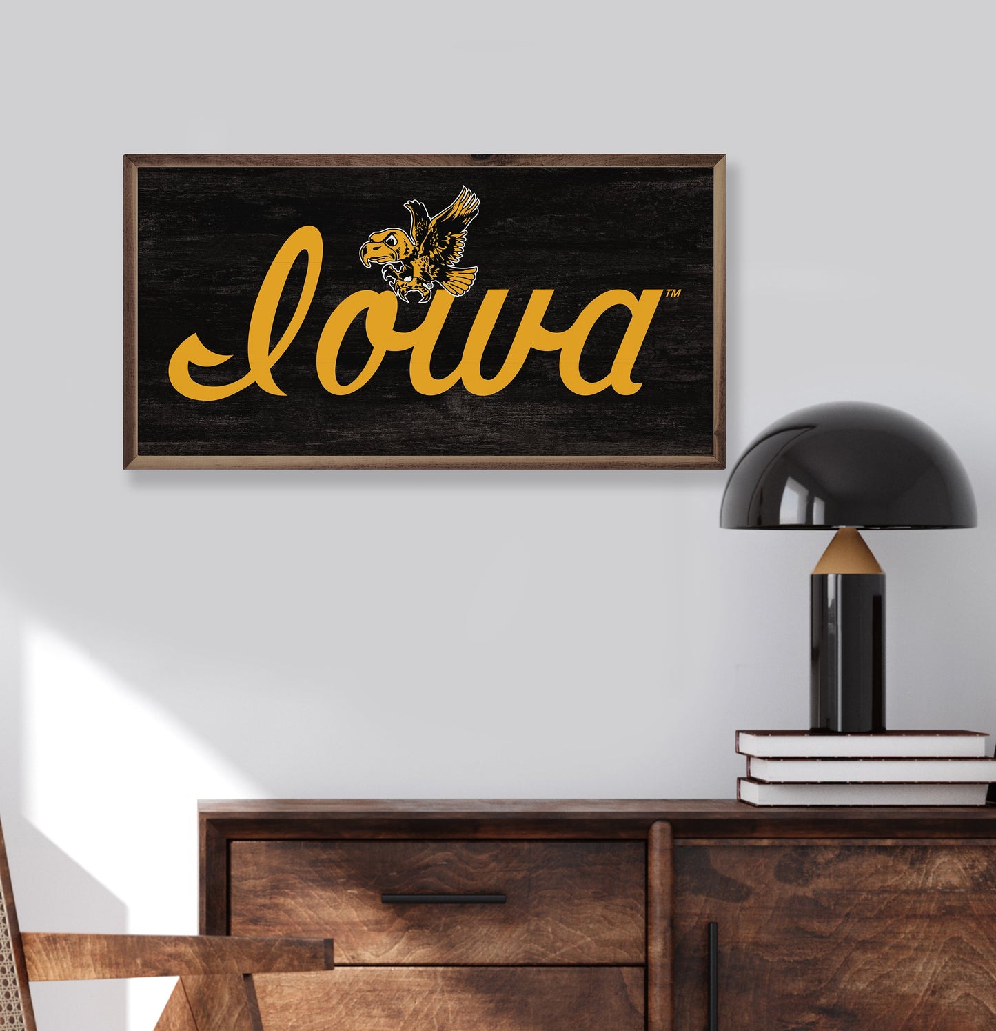 Retro Script State Alumni Univeristy Of Iowa Black