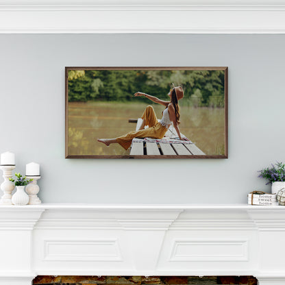 Landscape | Walnut Framed Wood Print