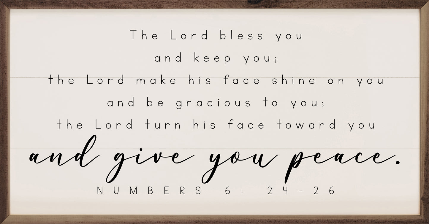RD - And Give You Peace Numbers 24"x12"