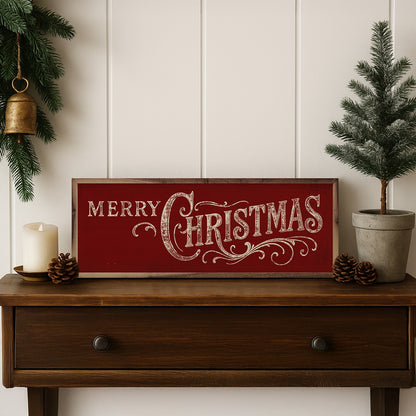 RD - Merry Christmas Ornate 24"x8"