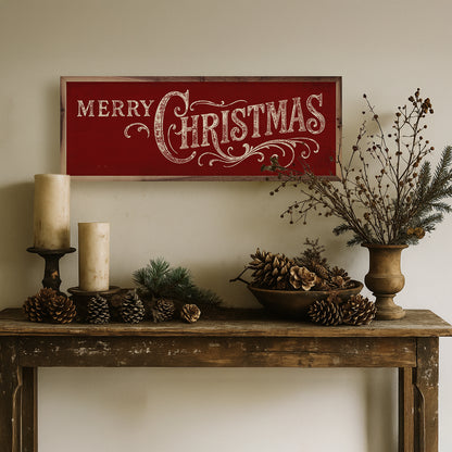 RD - Merry Christmas Ornate 24"x8"