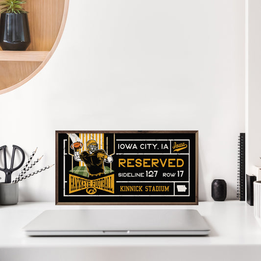 Stadium Ticket Iowa 24x12 / Black
