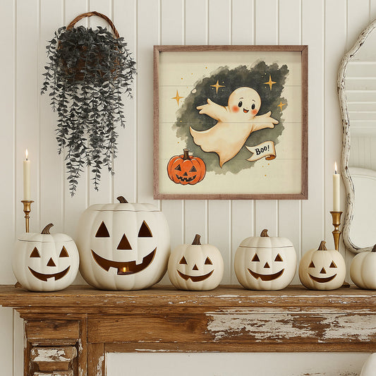 Cute Ghost With Banner