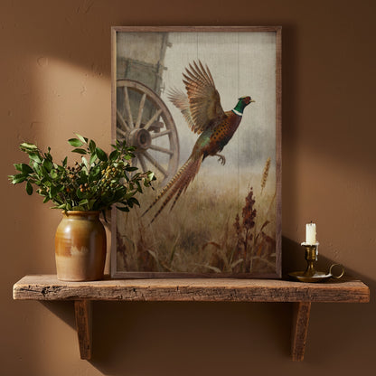 Pheasant By The Wagon