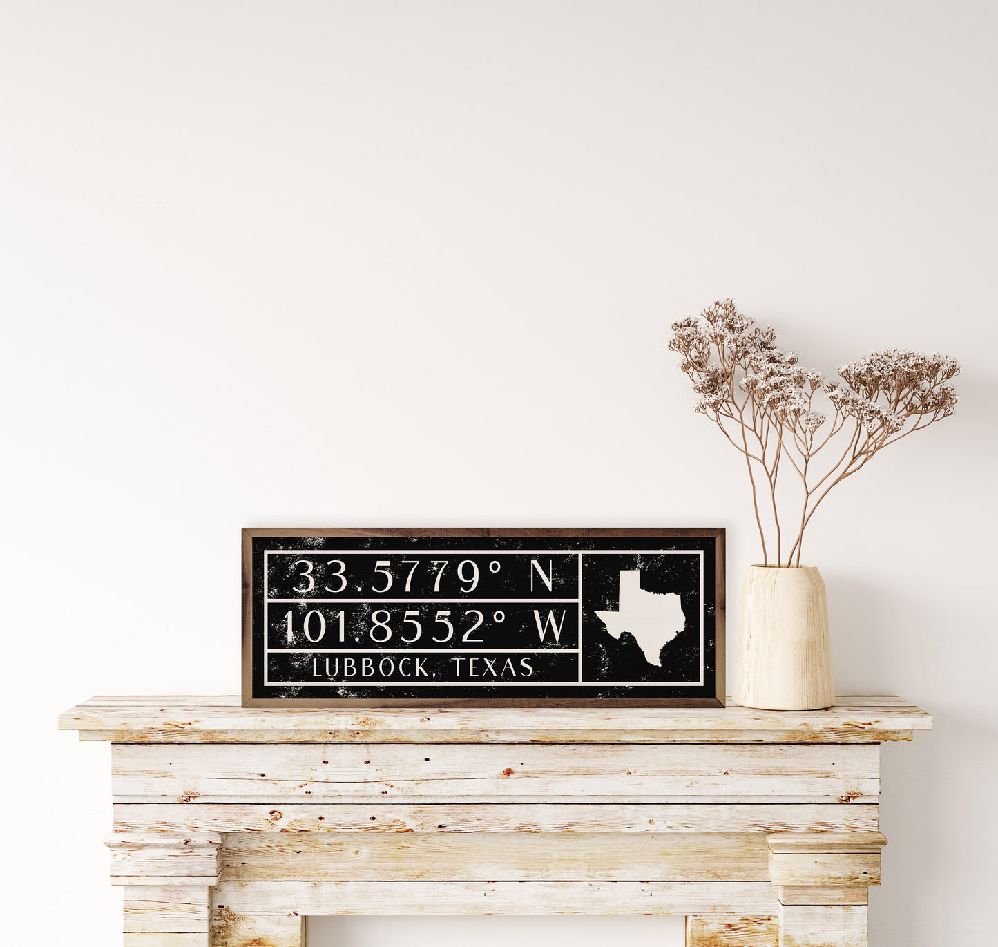 Coordinates of Hometown | Personalized Wood Sign