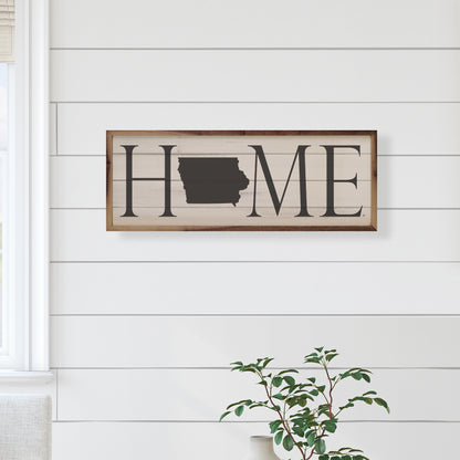 Personalized Home State Horizontal Whitewash